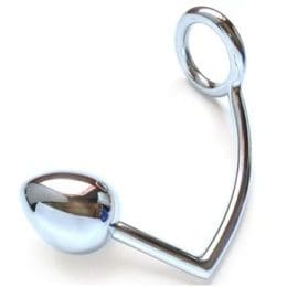 METAL HARD - RING WITH ANAL HOOK 50MM